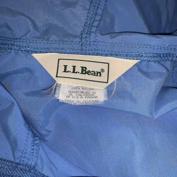 Vintage LL Bean Pullover Jacket Women small Nylon Hooded Windbreaker Anorak - Picture 12 of 12